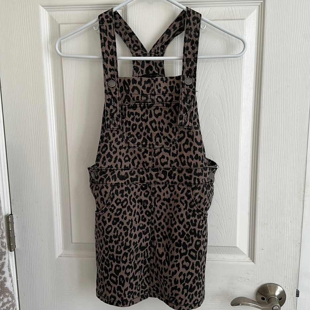 Girls overall cheetah dress